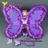 Набор карнавальный крылья бабочки фиолетовый, оптом фото 1