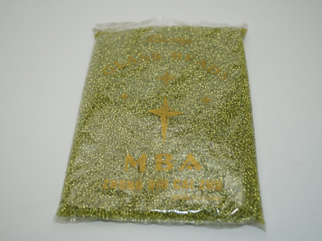 Бісер Дрібний Китайський. 450 г. №12/24 Салатовий - Кристалік