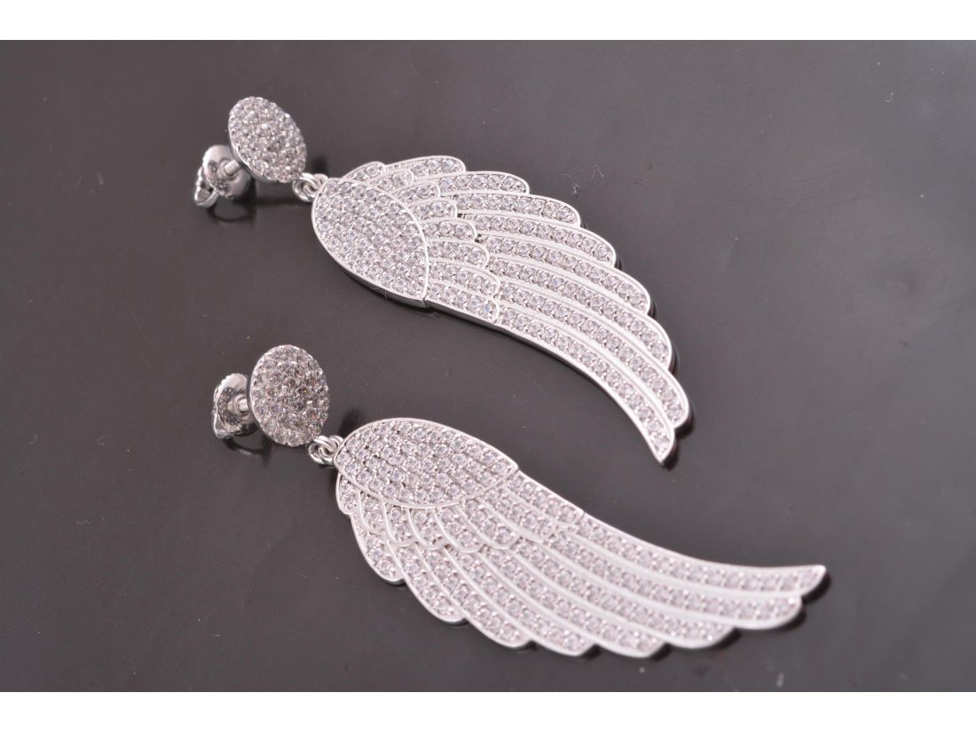 Сережки &quot;Крила&quot; у сріблі