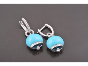 Сережки-дзвіночки у стилі Chantecler, срібло - Купити