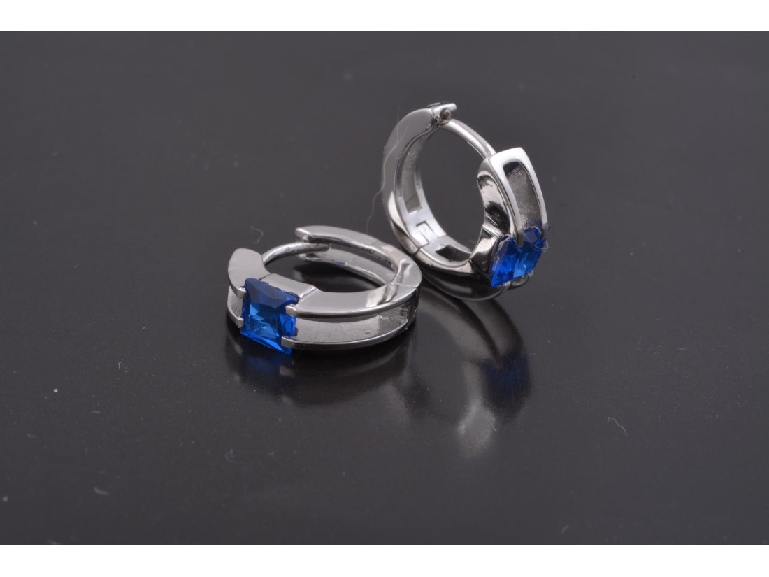 Сережки з квадратним цирконієм