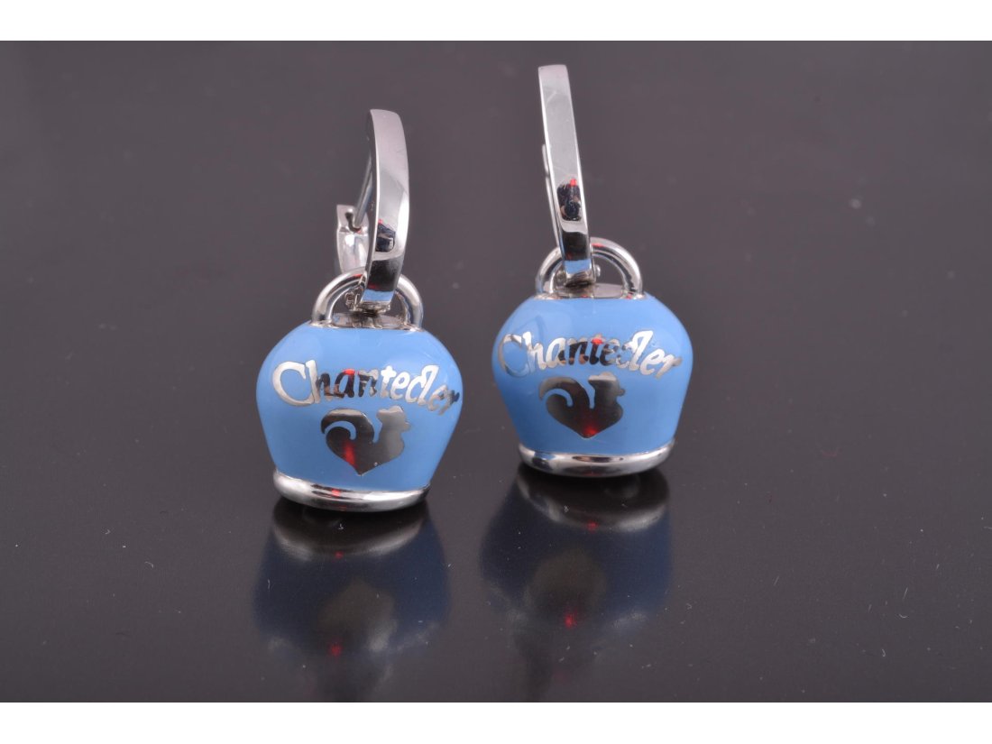 Сережки з емаллю в стилі Chantecler, срібло