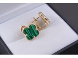 Сережки у стилі Van Cleef з малахітом - Купити