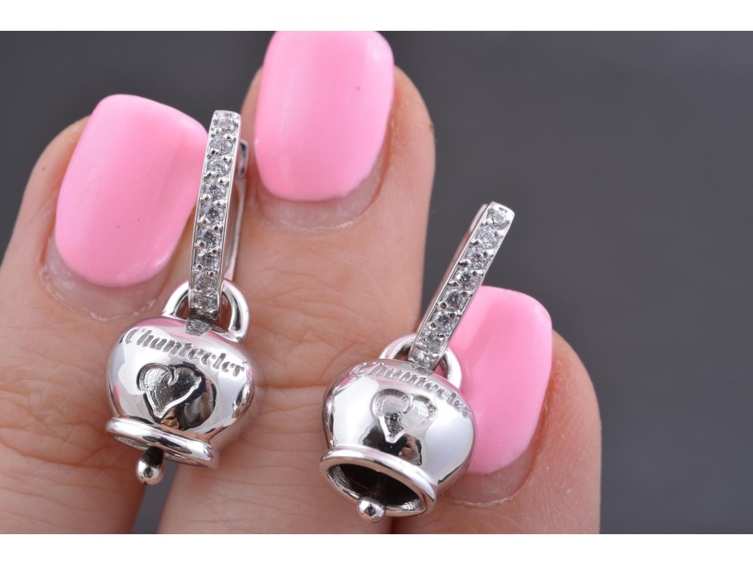 Сережки у стилі Chantecler, біле золото