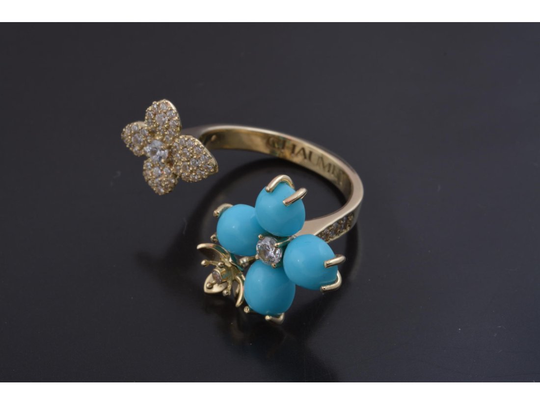 Каблучка в стилі Chaumet з бірюзою