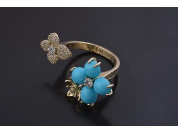 Каблучка в стилі Chaumet з бірюзою - Купити