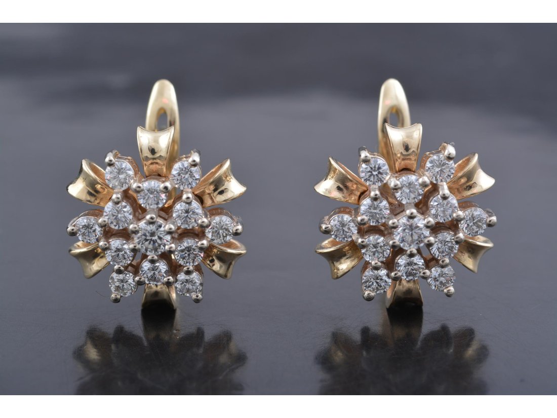 Сережки з діамантами