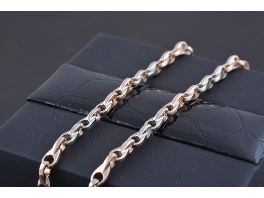 Ланцюг із комбінованого золота, ручне складання в стилі Baraka