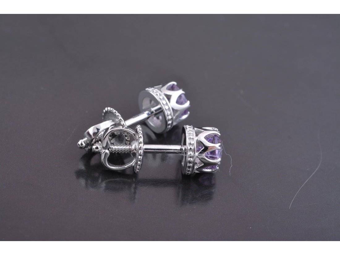 Сережки-пусети "Корона" - Купити