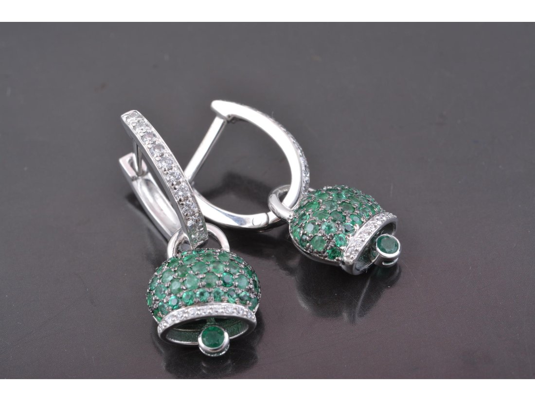 Сережки у стилі Chantecler, біле золото - Багира