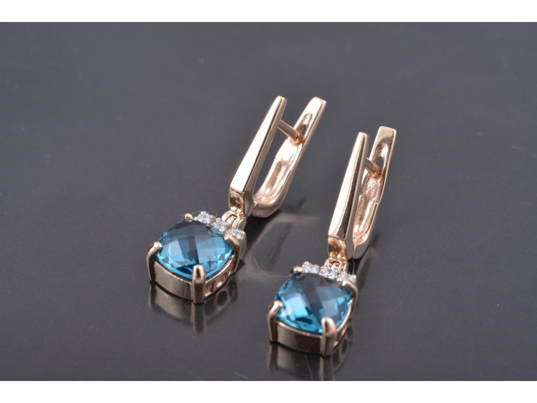 Сережки з топазом