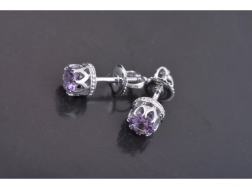 Сережки-пусети "Корона" - Купити