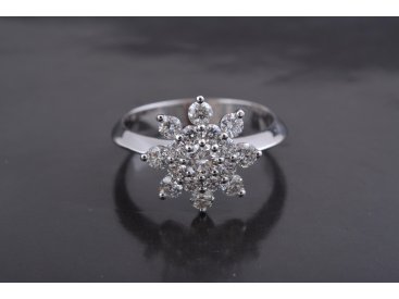 Каблучка з діамантами "Сніжинка" - Купити