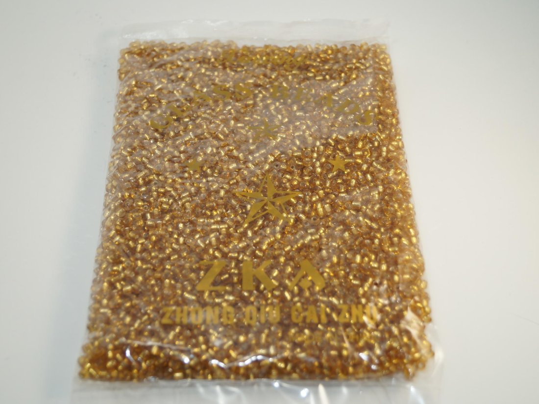 Бісер Великий,Китайський. 450г. Золотий - Кристалік