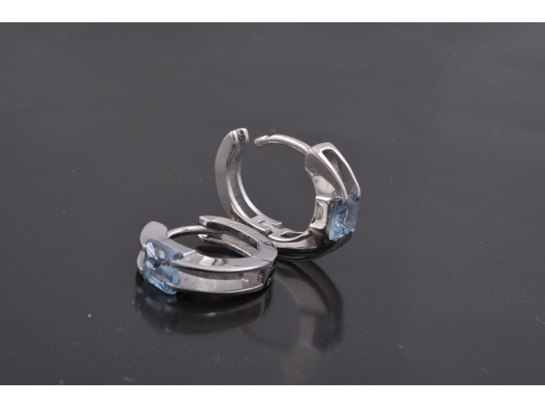 Сережки з квадратним цирконієм - Купити