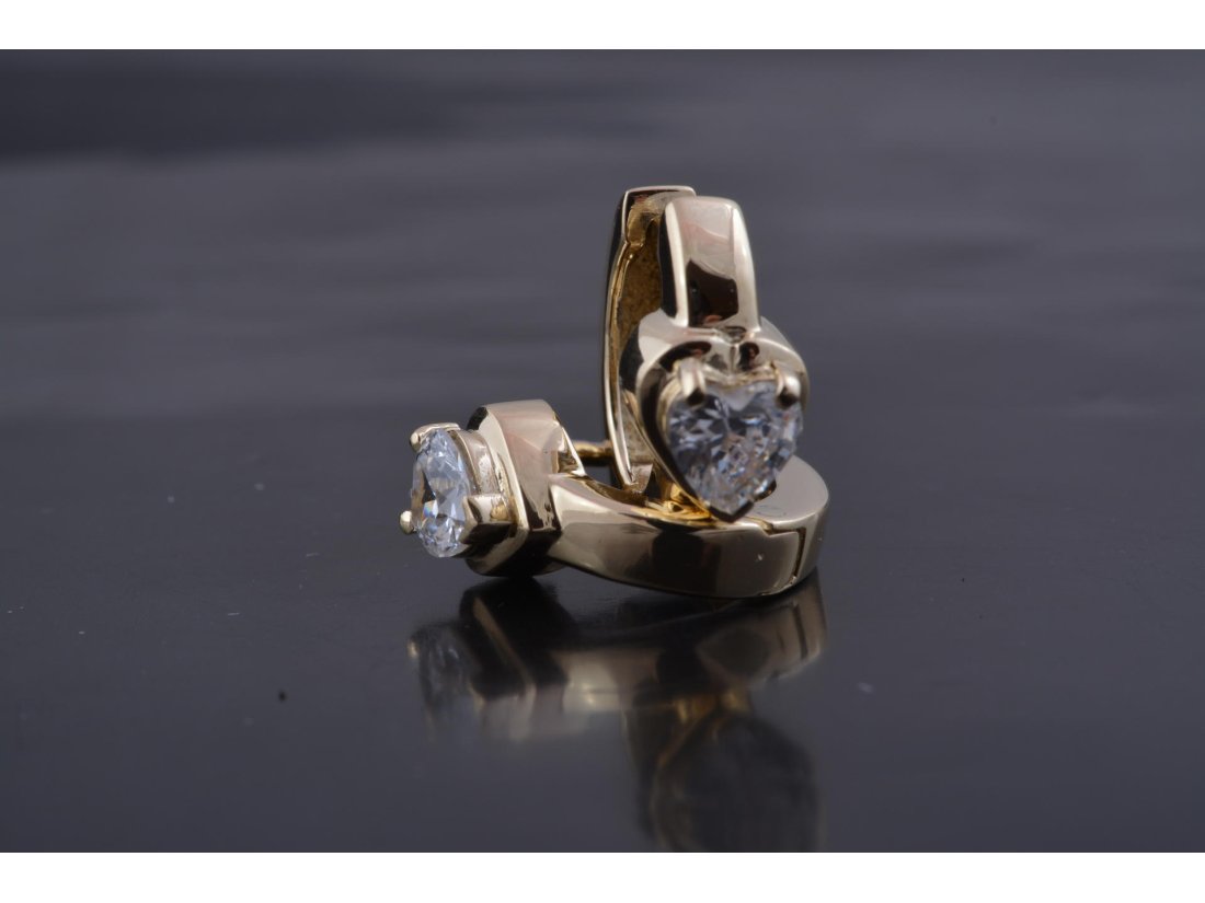 Сережки "Сердечки"