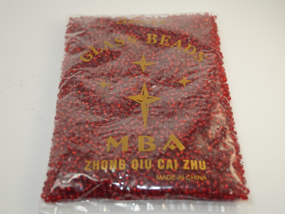 Бісер Великий,Китайський. 450г. Червоний - Кристалік