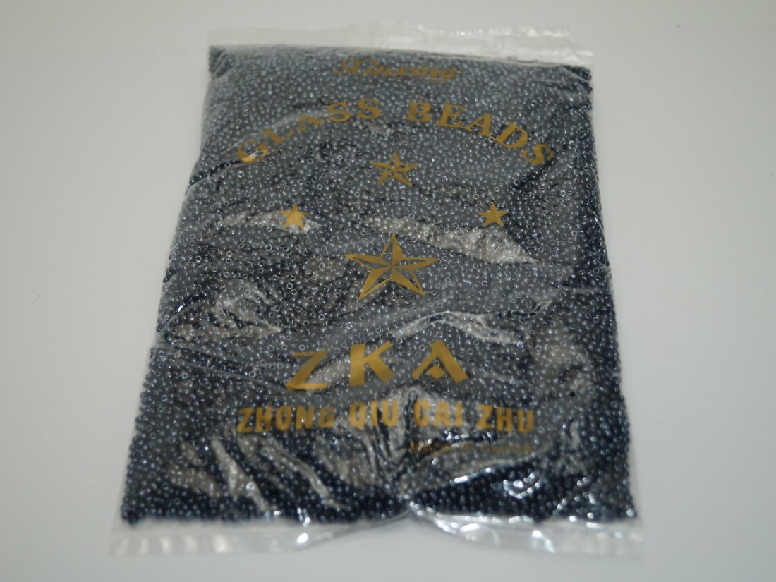 Бісер Дрібний Китайський. 450 г. №12/129 Гематит. - Кристалік