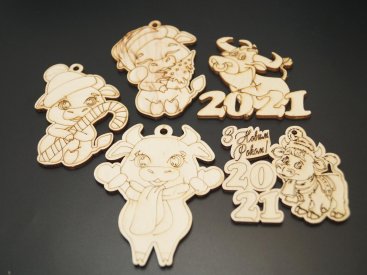 Ялинкові іграшки з дерева - Купити