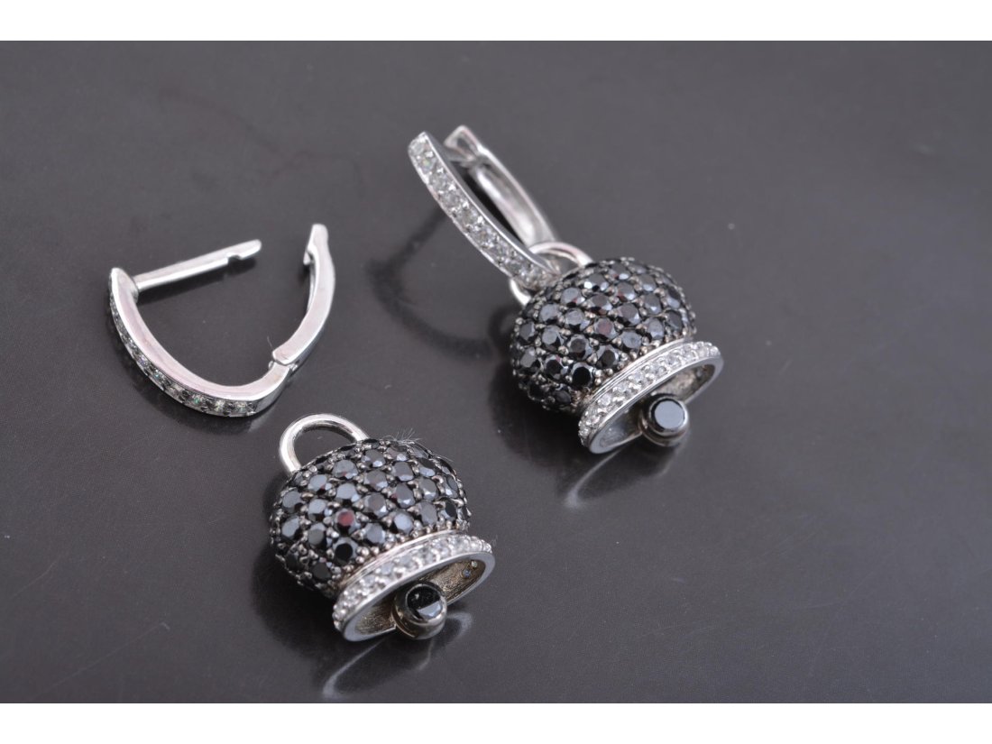 Сережки дзвіночки у стилі Chantecler, жовте золото