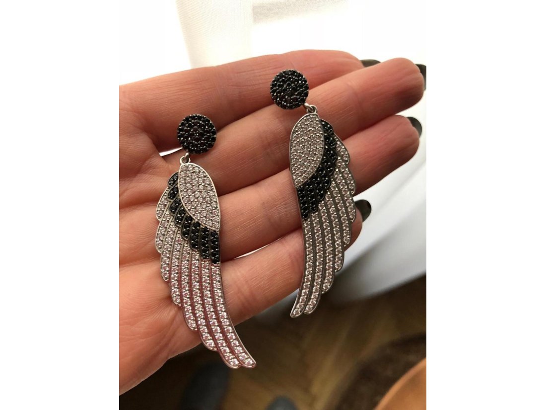 Сережки "Крила" у сріблі - Фото1 Сережки "Крила" у сріблі