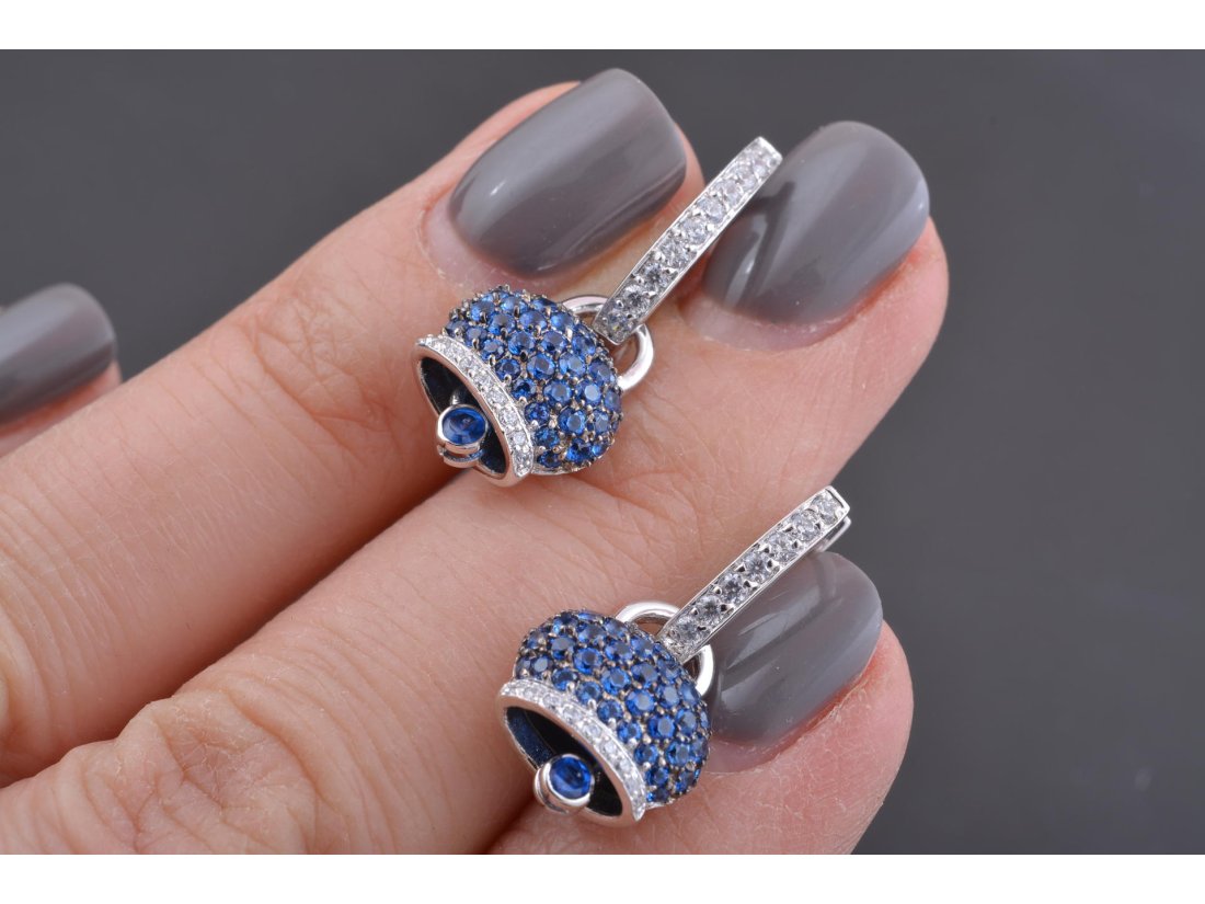 Сережки у стилі Chantecler, біле золото