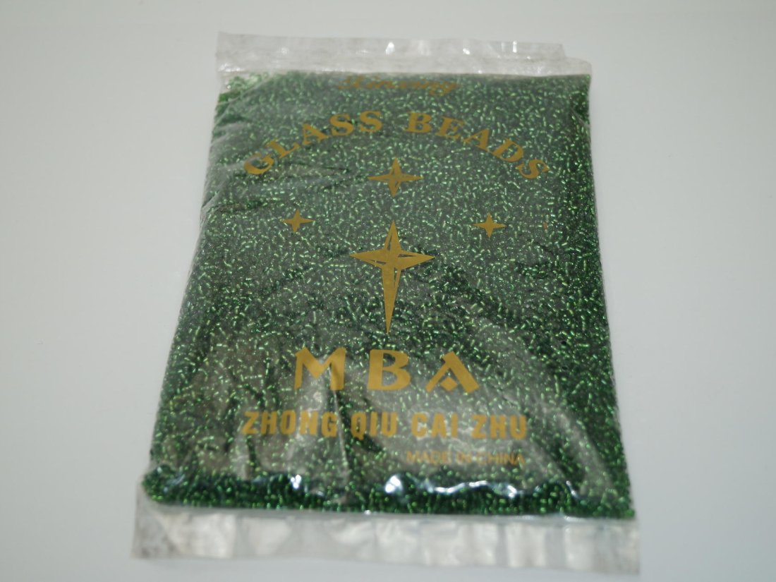 Бісер Дрібний Китайський. 450 г. №12/27В Зелений - Кристалік