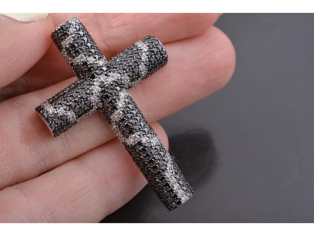 Підвіс Хрест з розсипом каміння - Багира