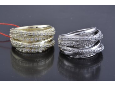 Каблучка жіноча з білого та лимонного золота - Купити