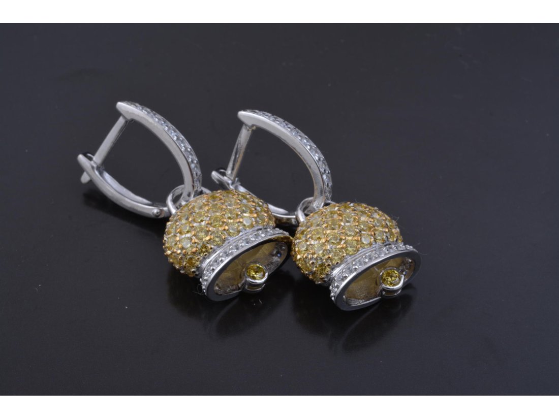 Сережки дзвіночки у стилі Chantecler, жовте золото