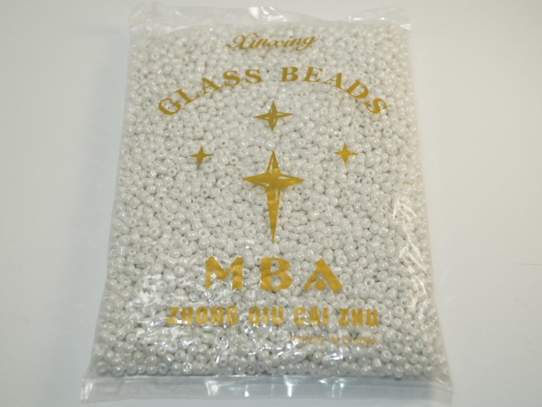Бісер великий,Китайський. 450г. Білий - Кристалік