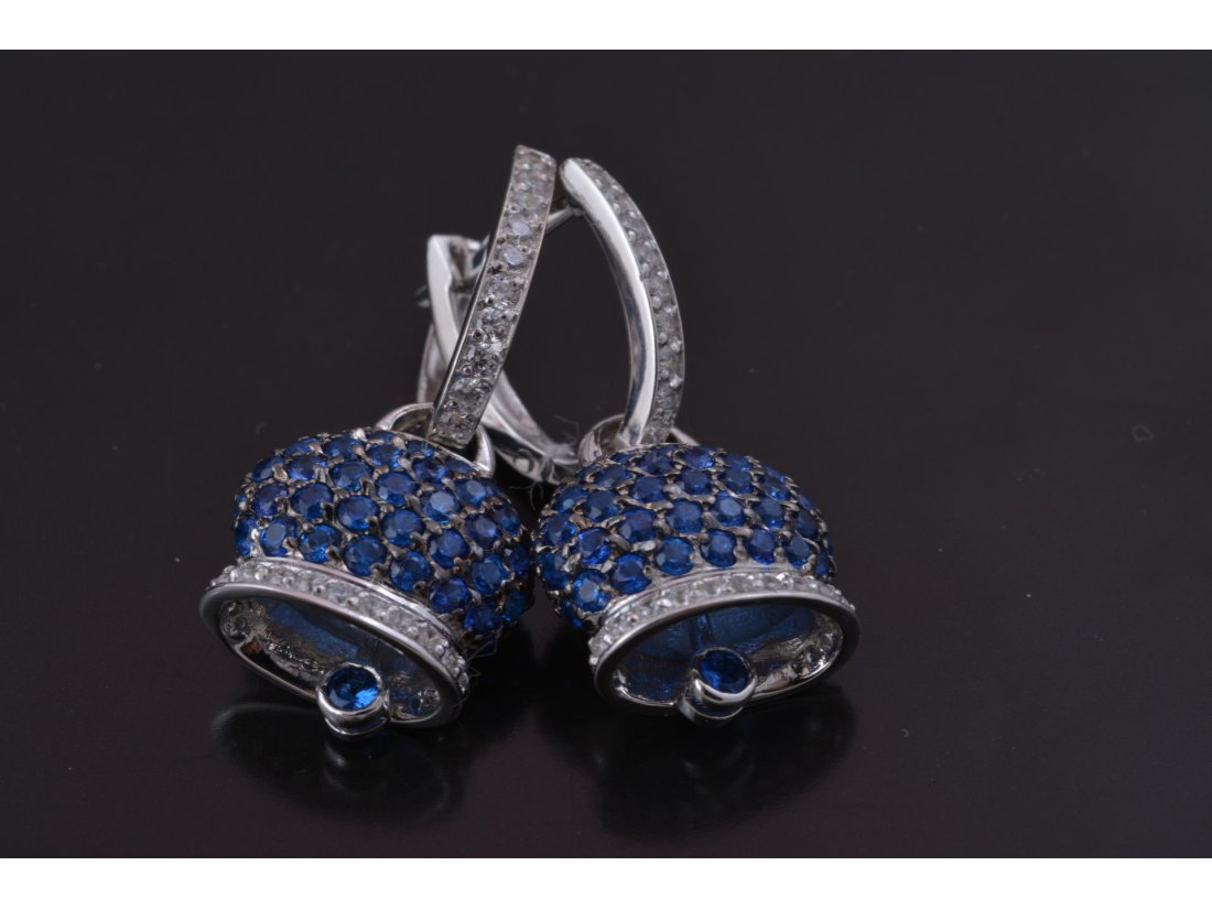 Сережки дзвіночки у стилі Chantecler, жовте золото