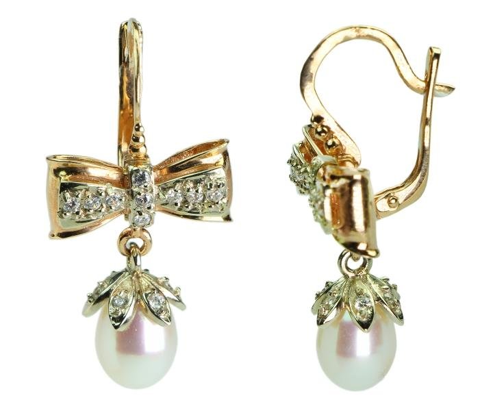 Сережки з перлами - Фото1 Сережки з перлами