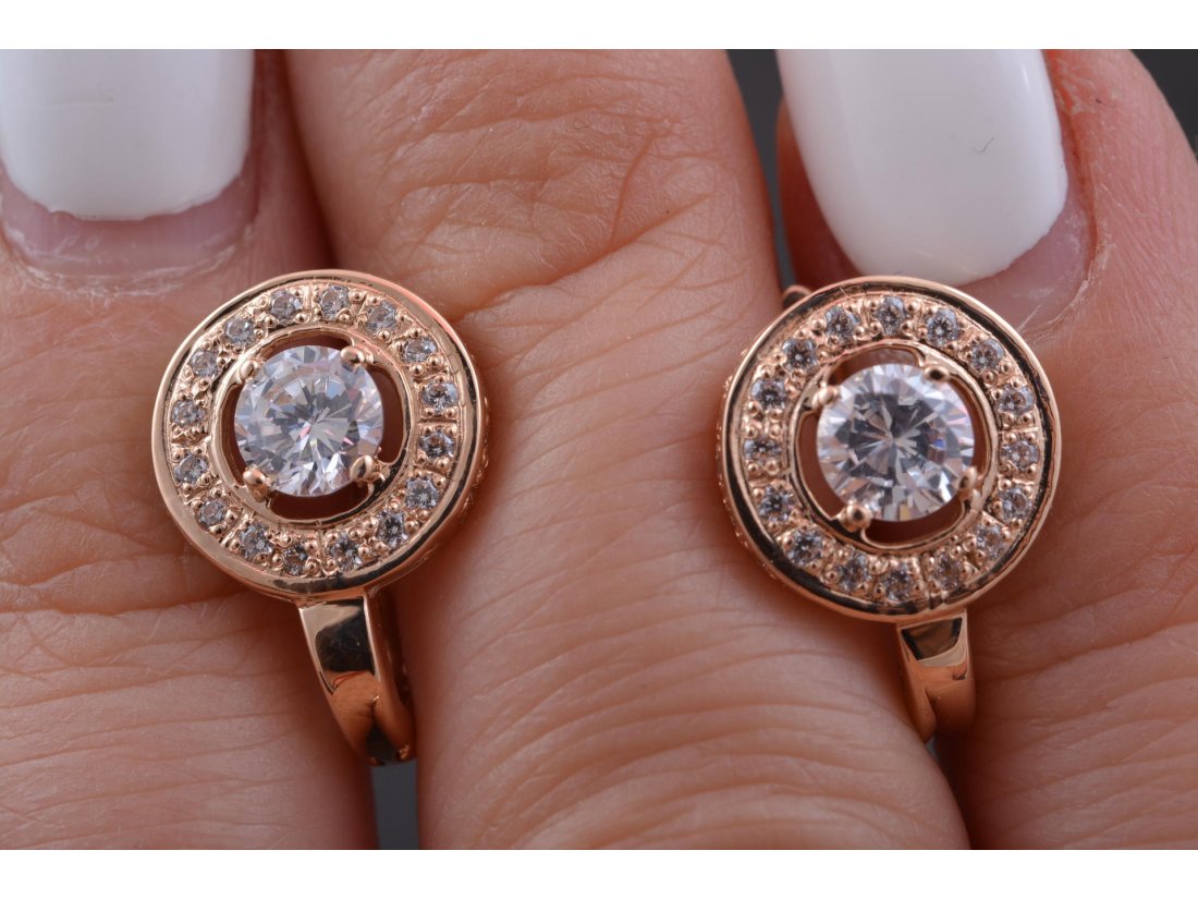 Повсякденні сережки з цирконієм - Купити