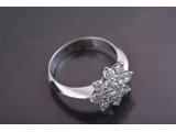 Каблучка з діамантами "Сніжинка"
