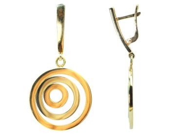 Сережки в стилі Damiani без каміння - Фото Сережки в стилі Damiani без каміння - Купити