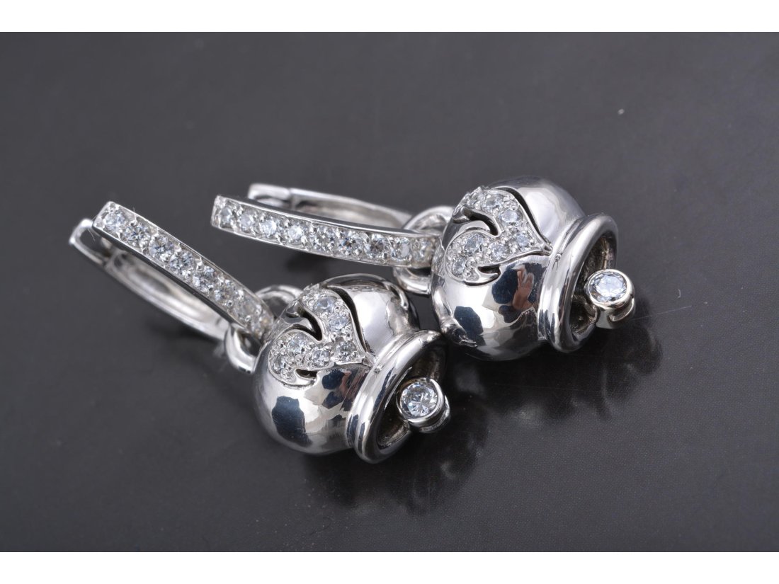 Сережки зі срібла у стилі Chantecler - Багира