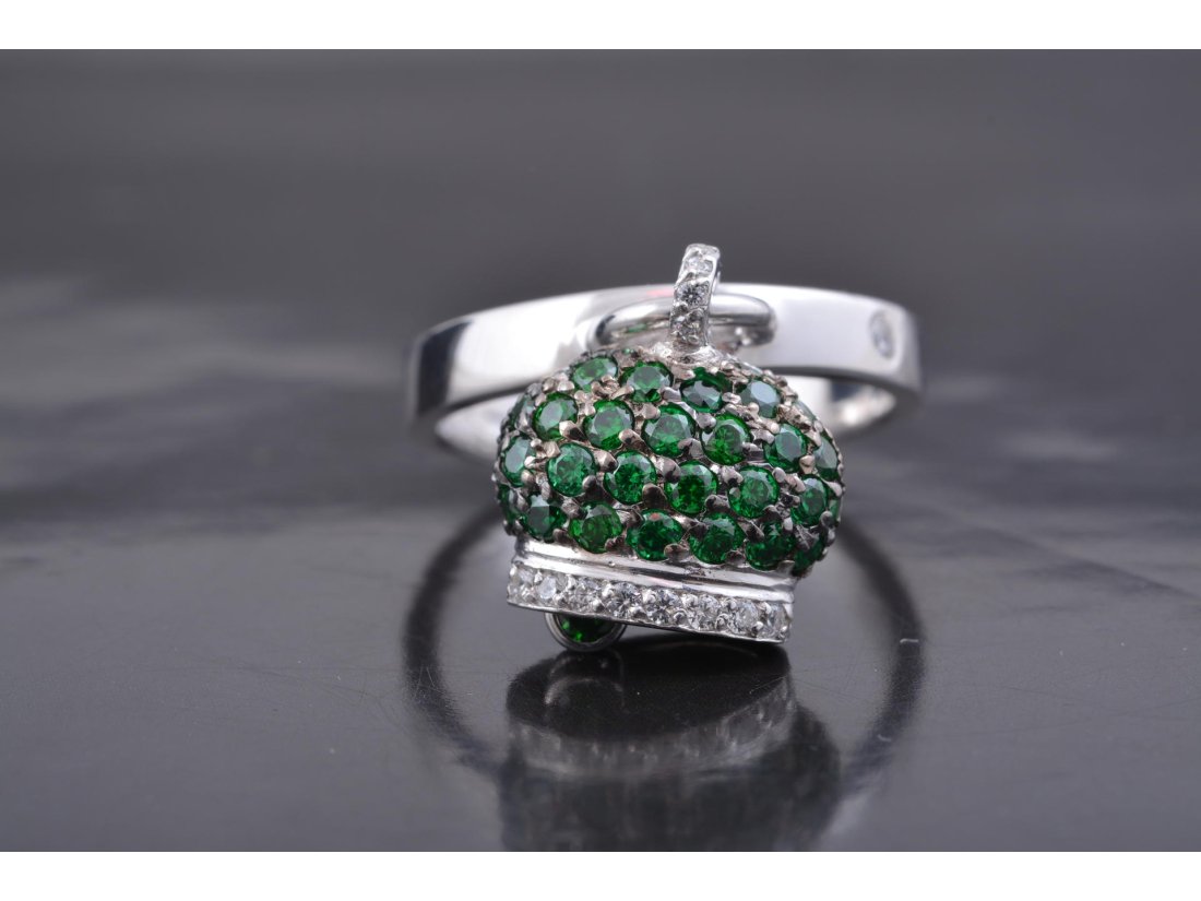 Каблучка з дзвіночком у стилі Chantecler, срібло