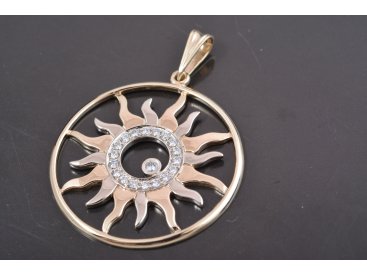 Підвіс "Сонце " з діамантом - Купити
