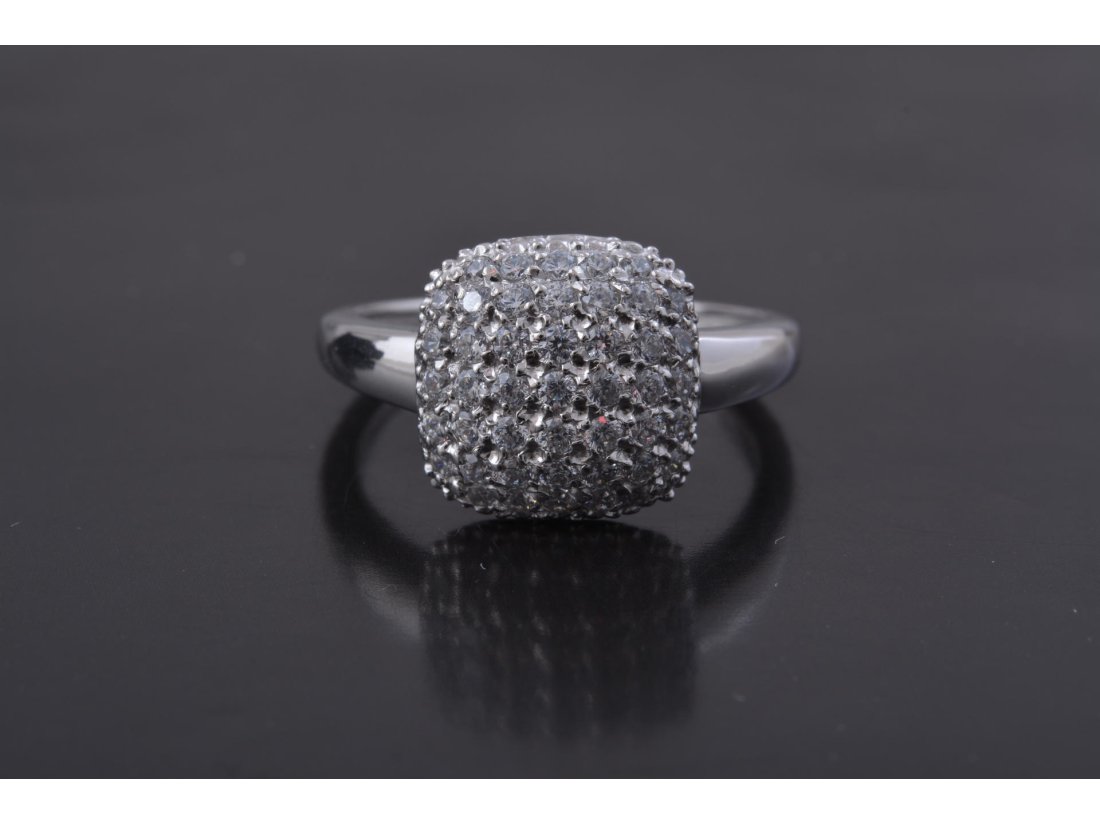 Жіноча каблучка з цирконієм "Подушка"