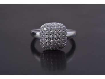 Жіноча каблучка з цирконієм "Подушка" - Купити