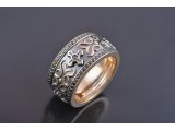 Чоловічий перстень з чорними діамантами