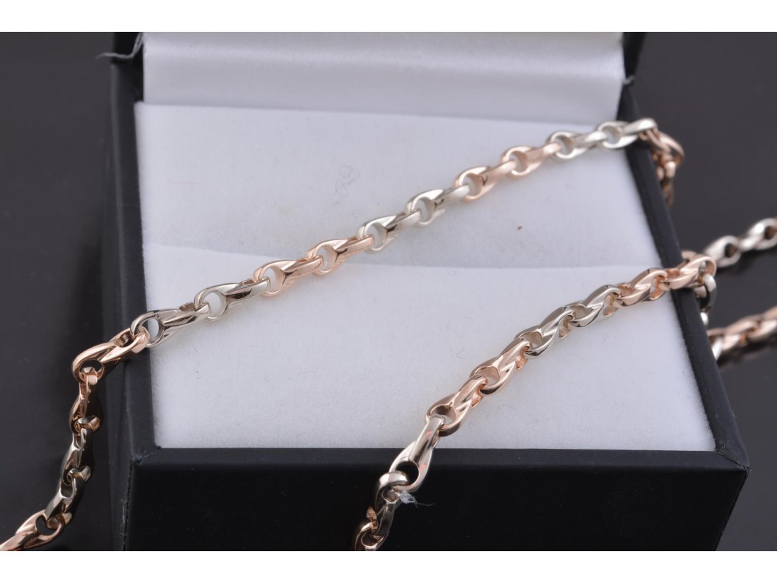 Ланцюг із комбінованого золота, ручне складання в стилі Baraka - Багира