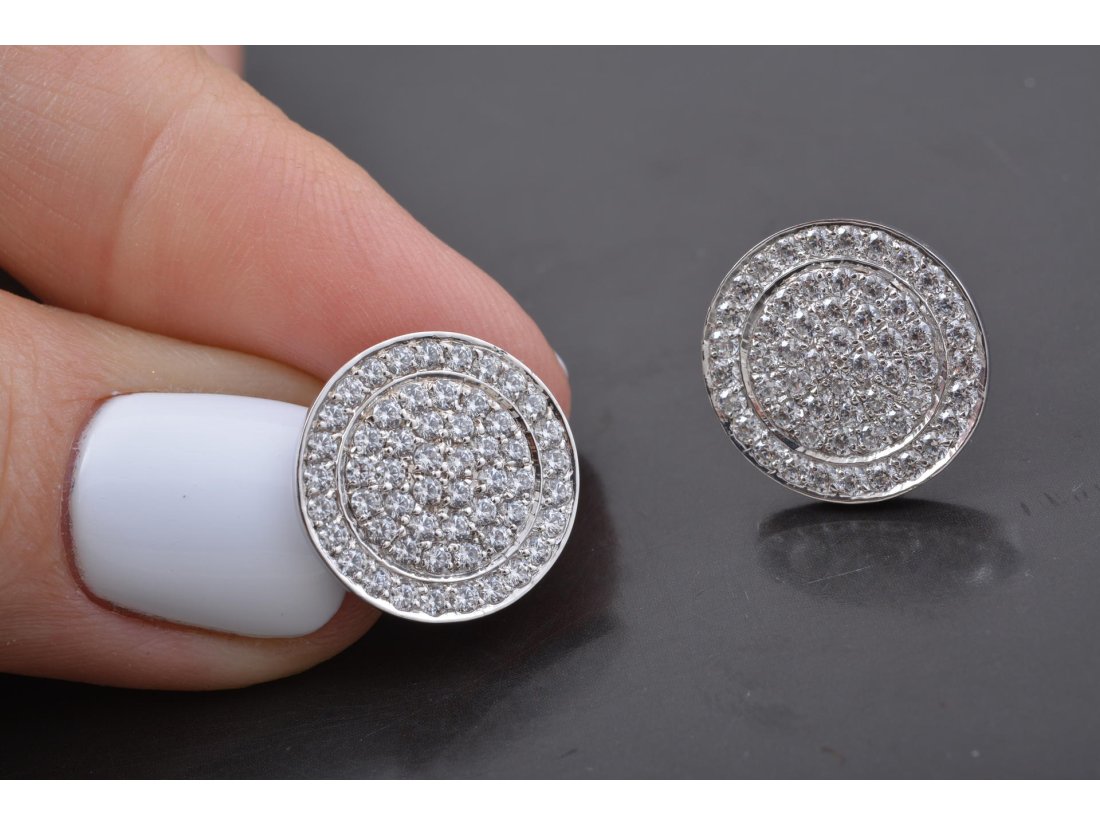 Сережки-пусети "Гудзики" - Купити