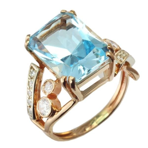 Жіноча каблучка з топазом - Фото1 Жіноча каблучка з топазом