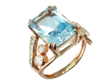 Жіноча каблучка з топазом - Фото Жіноча каблучка з топазом - Купити