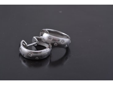 Сережки з діамантами (матове покриття) - Купити