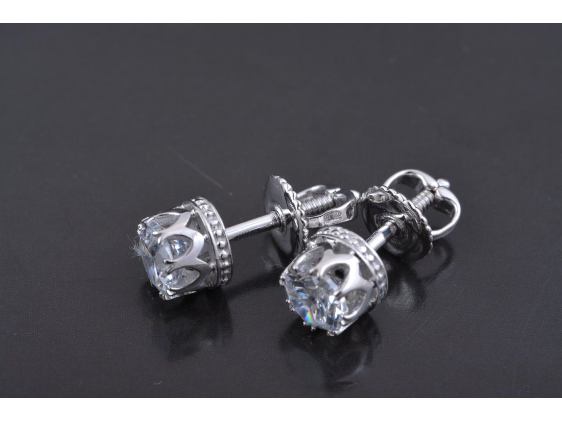 Сережки-пусети "Корона"