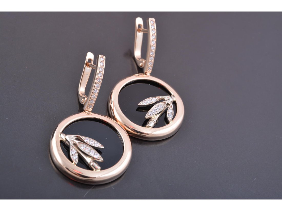 Гарнітур &quot;Бамбук&quot; із чорним оніксом