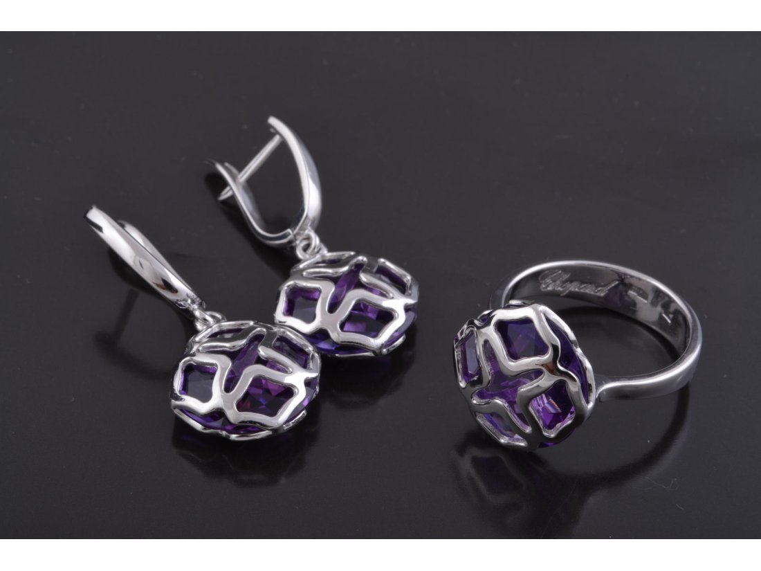 Гарнітур у стилі Chopard (аметист)